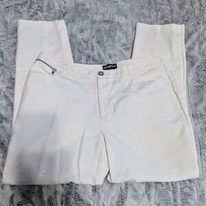Karl lagerfield white ankle pants size 12